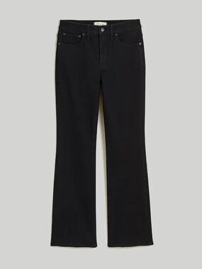 Madewell Black Mid-Rise Kick Out Flare Jeans
